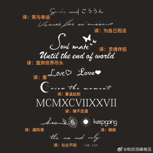 The tattoo pattern symbolizes: laughter and luck