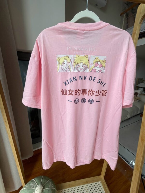 Energy T shirt Japanese anime culture pink English BABY GIRL - Image 2